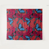 Blauer Morpho-Garten Wandteppich (Vorderseite (Horizontal))