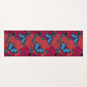 Blauer Morpho-Garten Yogamatte (Vorderseite (Horizontal))