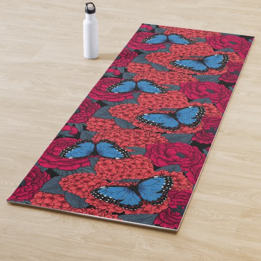 Blauer Morpho-Garten Yogamatte (Beispiel)