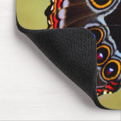 Blauer Morpho-Schmetterling auf einer Sumpforchide Mousepad (Ecke)