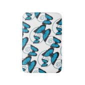 Blauer Morpho Schmetterling Badematte (Vorderseite Vertikal)