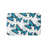 Blauer Morpho Schmetterling Badematte (Vorderseite)