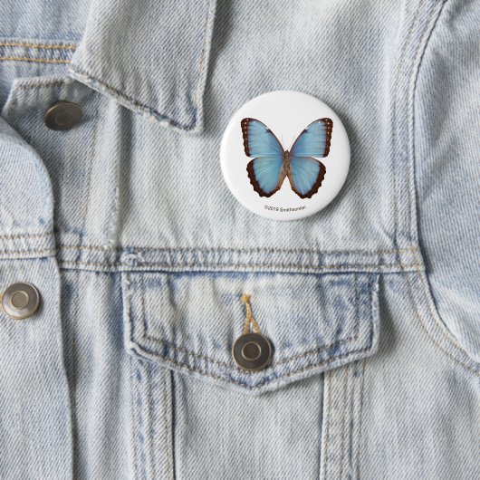 Blauer Morpho Schmetterling Button (Beispiel)