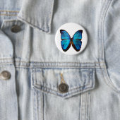Blauer Morpho Schmetterling Button (Beispiel)