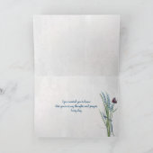 Blauer Morpho-Schmetterling denkt an Sie Karte (Innenseite)