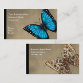 Blauer Morpho Schmetterling dorsal und ventral Visitenkarte (Vorne/Hinten)