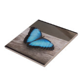 Blauer Morpho Schmetterling Fliese (Seite)