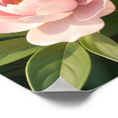 Blauer Morpho-Schmetterling Florale Botanische Kun Poster (Ecke)
