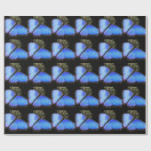 Blauer Morpho-Schmetterling Geschenkpapier (Flach)