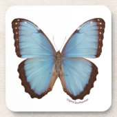 Blauer Morpho Schmetterling Getränkeuntersetzer (Vorderseite)