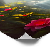 Blauer Morpho Schmetterling im Regenwald Poster (Ecke)