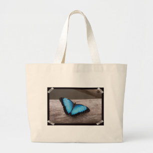 Blauer Morpho Schmetterling Jumbo Stoffbeutel