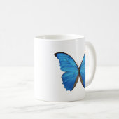 Blauer Morpho Schmetterling Kaffeetasse (VorderseiteRechts)