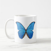 Blauer Morpho Schmetterling Kaffeetasse (Links)