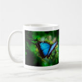 Blauer Morpho Schmetterling Kaffeetasse (Links)