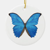 Blauer Morpho Schmetterling Keramikornament (Vorne)
