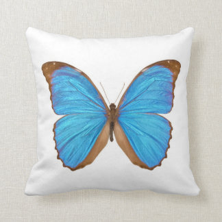 Blauer Morpho Schmetterling Kissen