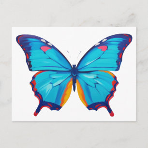 Blauer Morpho-Schmetterling Malerei Postkarte