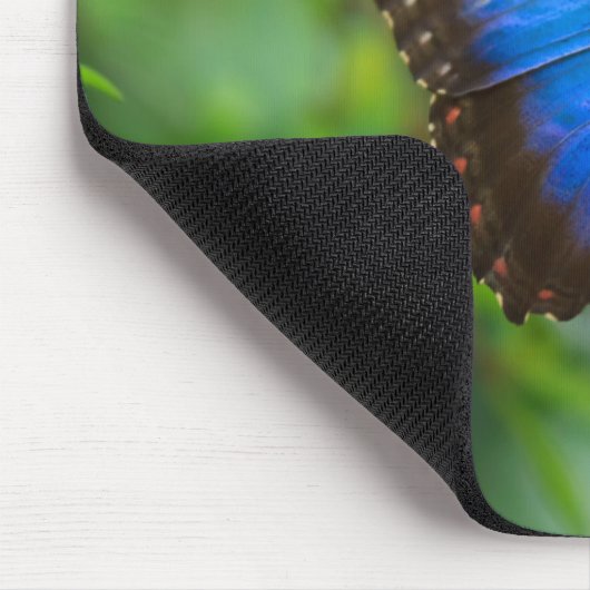 Blauer Morpho Schmetterling Mousepad (Ecke)