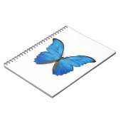 Blauer Morpho Schmetterling Notizblock (Linke Seite)