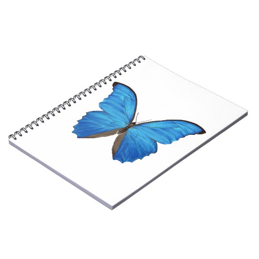 Blauer Morpho Schmetterling Notizblock (Linke Seite)