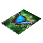 Blauer Morpho Schmetterling Notizblock (Linke Seite)