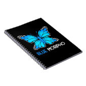 Blauer Morpho Schmetterling Notizblock (Rechte Seite)