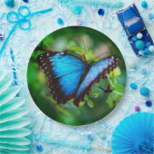 Blauer Morpho Schmetterling Pappteller (Party)
