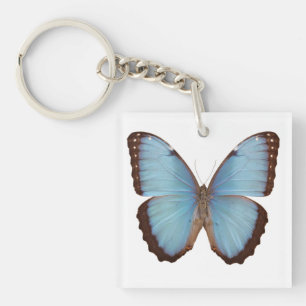 Blauer Morpho Schmetterling Schlüsselanhänger