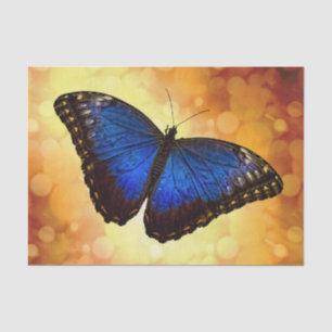 Blauer Morpho Schmetterling Seidenpapier