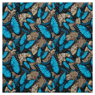 Blauer Morpho Schmetterling Stoff