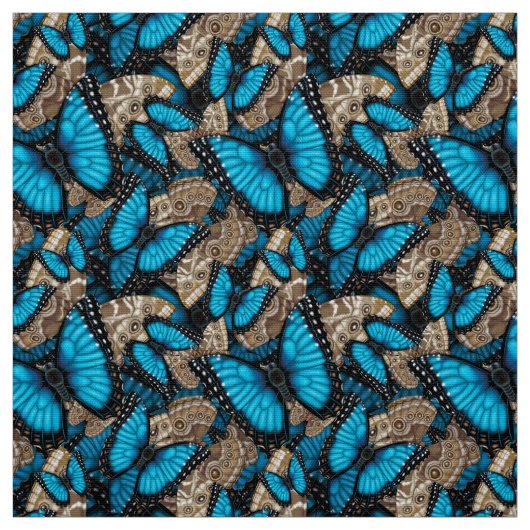 Blauer Morpho Schmetterling Stoff (Muster)