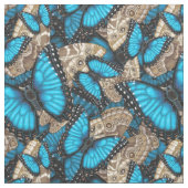 Blauer Morpho Schmetterling Stoff (Nahaufnahme)