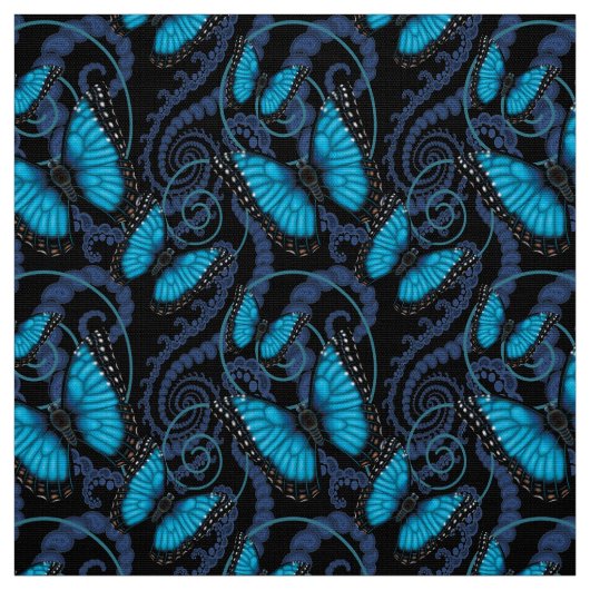 Blauer Morpho Schmetterling Stoff (Muster)