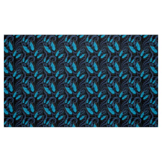 Blauer Morpho Schmetterling Stoff (Fat Quarter (45,7 x 55,9 cm))