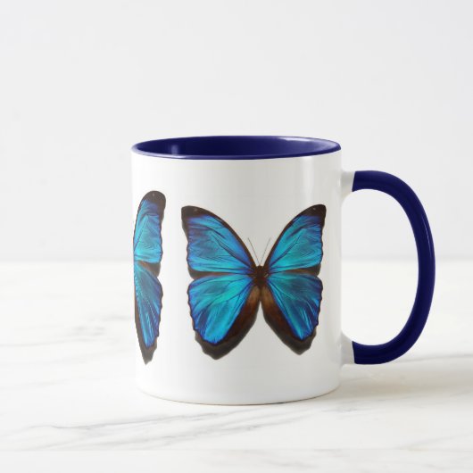 Blauer morpho Schmetterling Tasse (Rechts)