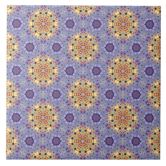 Blauer Moscheen-Hauben-Goldfisch Fliese (Vorderseite)