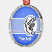 Blauer Motocross; Schmutz-Fahrrad Ornament Aus Metall (Links)