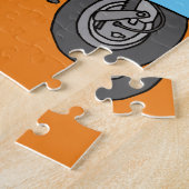 Blauer Motorroller (Vespa) Puzzle (Seite)