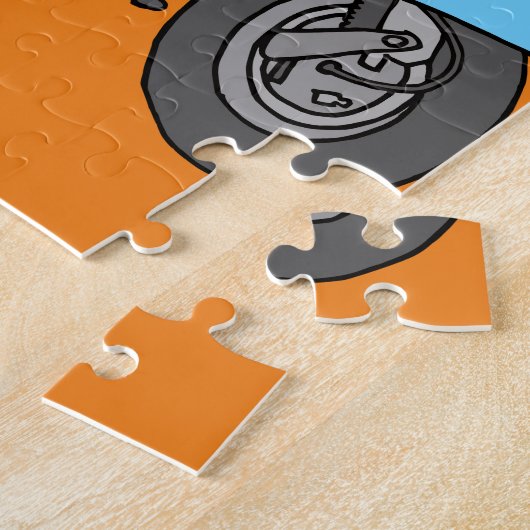 Blauer Motorroller (Vespa) Puzzle (Seite)