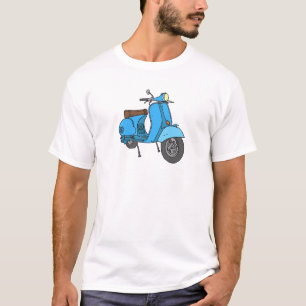 Blauer Motorroller (Vespa) T-Shirt