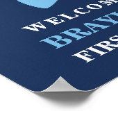 Blauer Mr Onederful Willkommen Poster (Ecke)