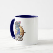 Blauer Mug "Arsène der Paon" Tasse (Vorderseite Links)