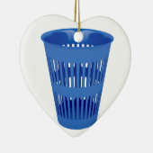 Blauer Mülleimer Keramikornament (Rechts)