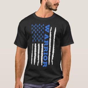 Blauer Multifunktionsleisten-Flag für den Prostata T-Shirt
