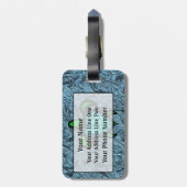 Blauer Muschel-Schildkröte-Gepäck-Umbau Gepäckanhänger (Rückseite vertikal)