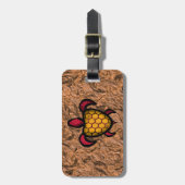 Blauer Muschel-Schildkröte-Gepäck-Umbau Gepäckanhänger (Vorderseite vertikal)