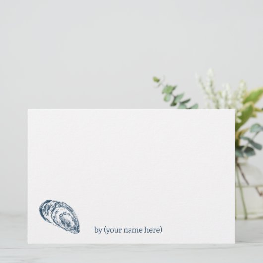 Blauer Muschelmeerküste jeden Anlaß leer Briefpapier (Stehend Vorderseite)