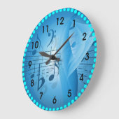 Blauer Musik Große Wanduhr (Winkel)