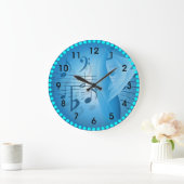 Blauer Musik Große Wanduhr (Zuhause)